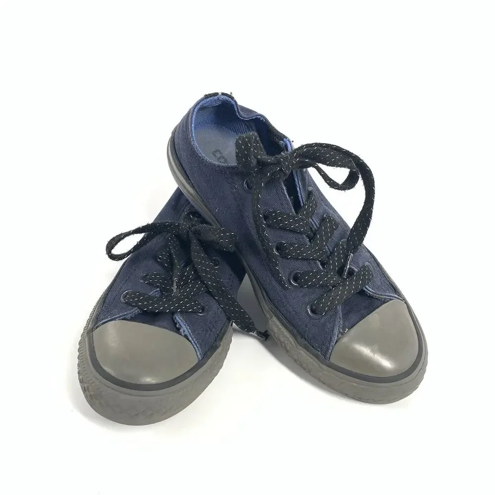 Converse Chuck Taylor All Star Ox Low Top Sneakers 13 Little Boys Blue Black